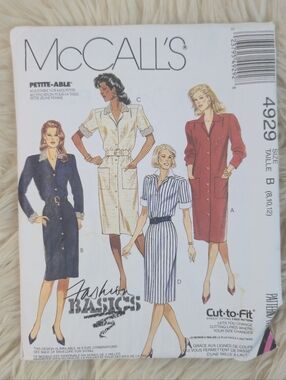 McCall's Vintage Fashion Basic Dress Sewing Pattern 4929